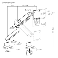 Single Screen Monitor Arm LDT104-C012