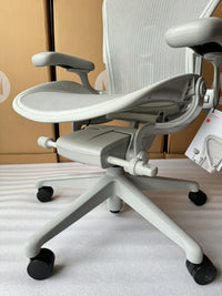 Herman Miller Aeron Chair - Mineral Plastic Base (12 Year Warranty)