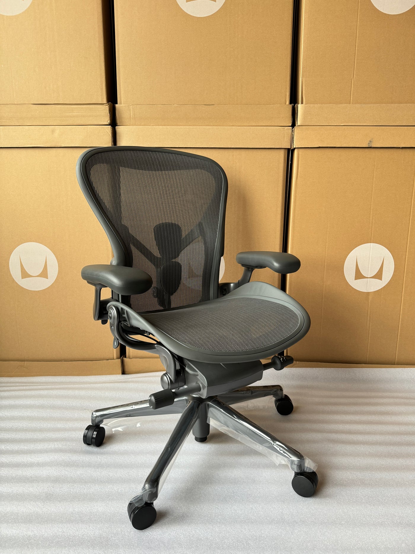 Herman Miller Aeron Remastered Chair - Carbon (1 Year Warrranty)
