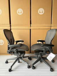 Herman Miller Aeron Remastered Chair - Carbon (1 Year Warrranty)