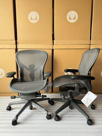 Herman Miller Aeron Remastered Chair - Carbon (1 Year Warrranty)