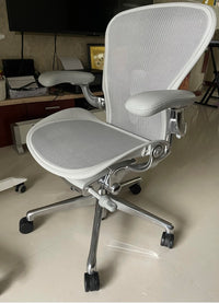 Herman Miller Aeron Chair - Mineral Polished Aluminium base/frame (12 Year Warranty)