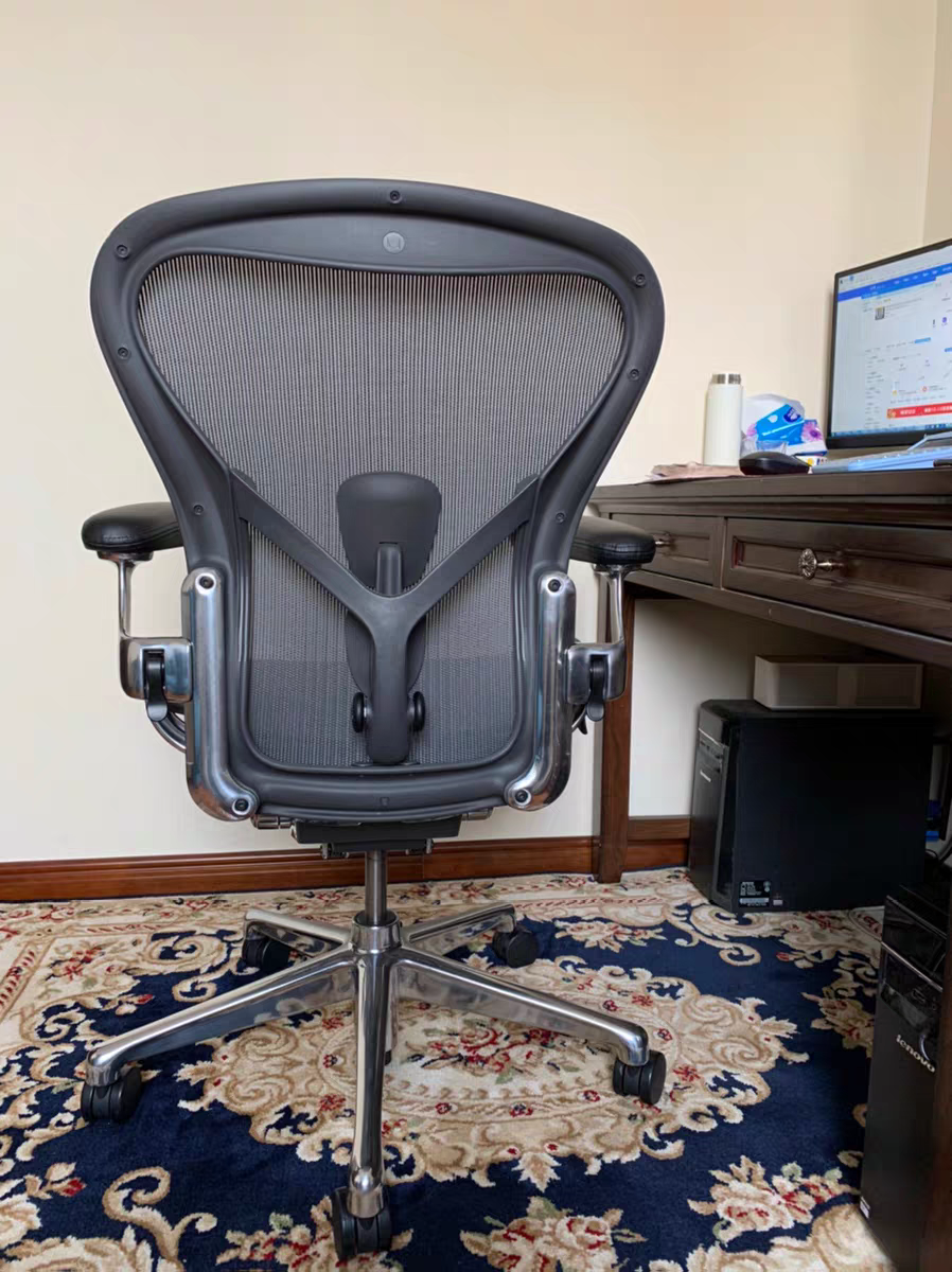 Herman Miller Aeron Chair - Mineral Polished Aluminium base/frame (12 Year Warranty)